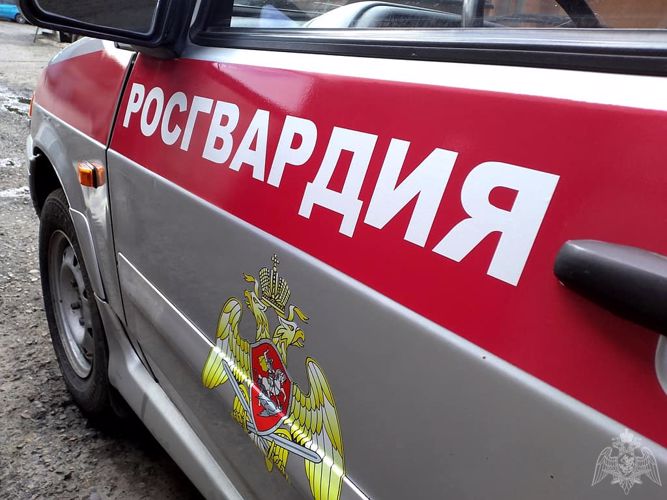 В Абакане сотрудники вневедомственной охраны Росгвардии задержали по горячим следам подозреваемого в причинении побоев
