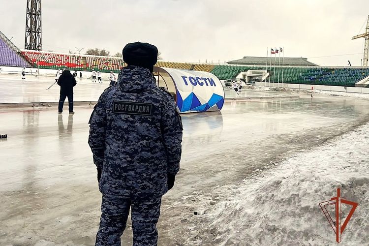 Сотрудники Росгвардии обеспечили безопасность проведения в Абакане матчей чемпионата России по хоккею с мячом
